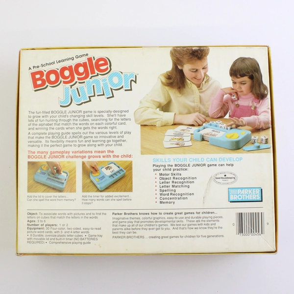 Vintage 1988 Parker Brothers Boggle Junior Educational Game Flawed