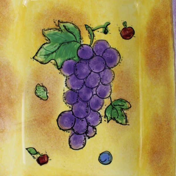 Sango Sangria By Sue Ziplin Ceramic Pattern 4-Part Relish Dish 18" x 6.25"