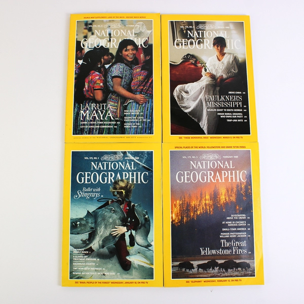 1989 National Geographic Magazine Complete Collection Set of 12
