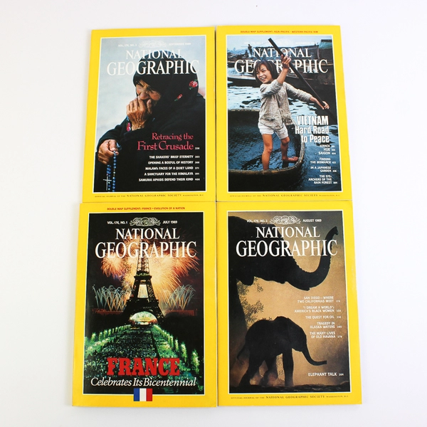 1989 National Geographic Magazine Complete Collection Set of 12