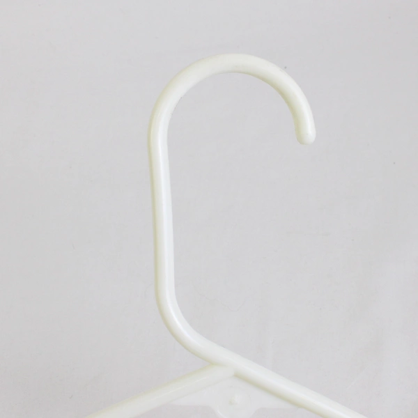 Lot of 10 Off-White Various Tubular Plastic Clothes Hangers With Hooks