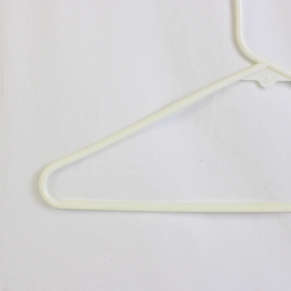 Lot of 10 Off-White Various Tubular Plastic Clothes Hangers With Hooks