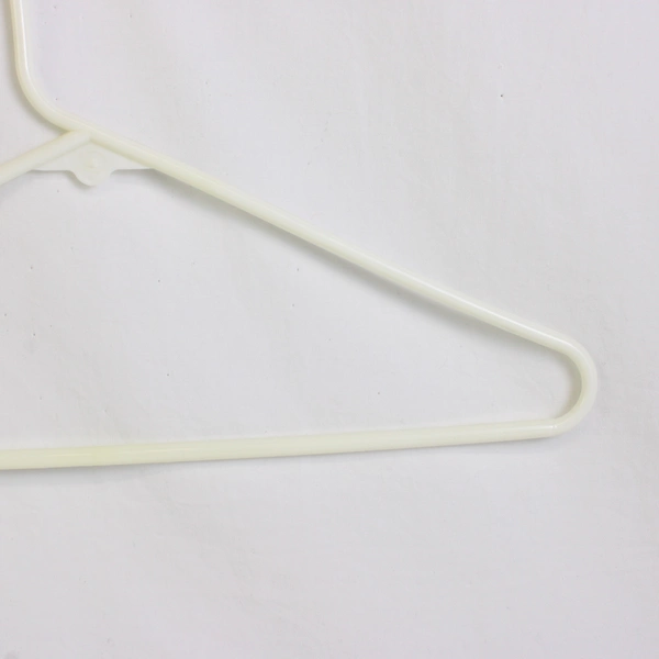 Lot of 10 Off-White Various Tubular Plastic Clothes Hangers With Hooks