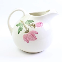 Continental Kilns Green Arbor Ball Floral Ceramic Water Pitcher 6.5" Tall