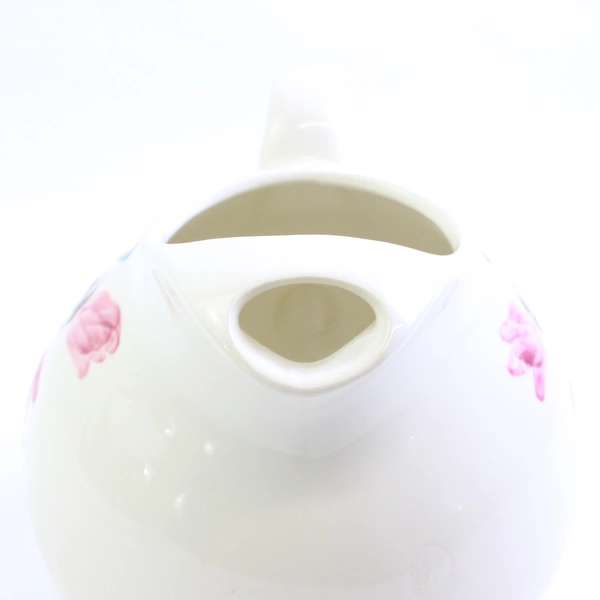 Continental Kilns Green Arbor Ball Floral Ceramic Water Pitcher 6.5" Tall