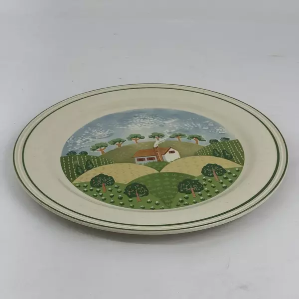 Sangostone Country Cottage Serving Platter Chop Plate Round 12" 3645