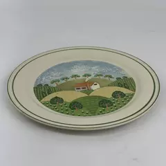 Sangostone Country Cottage Serving Platter Chop Plate Round 12" 3645
