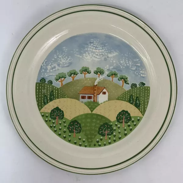 Sangostone Country Cottage Serving Platter Chop Plate Round 12" 3645