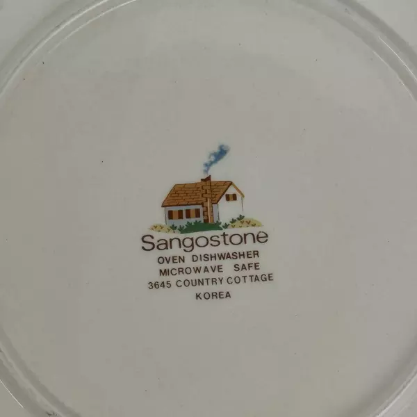 Sangostone Country Cottage Serving Platter Chop Plate Round 12" 3645