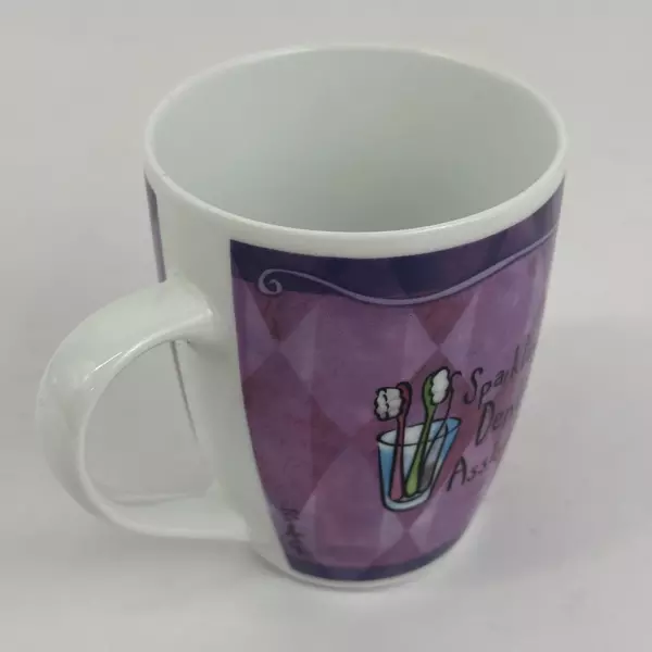 Sparkling Dental Assistant Coffee Cup Mug Happy To Be H&H History Heraldry