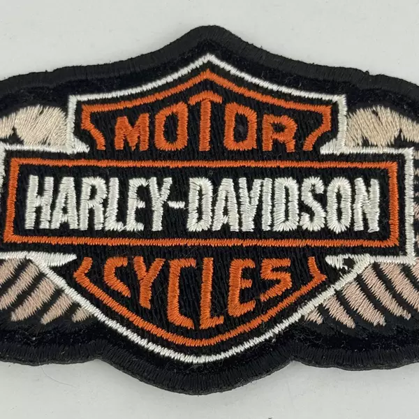 Harley-Davidson 8 in. Embroidered Winged Bar & Shield Logo Emblem Sew-On Patch
