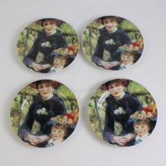 Lot Of 4 Sakura Genuine Porcelain Renoir Pattern Salad Plates 8.25" Diameter