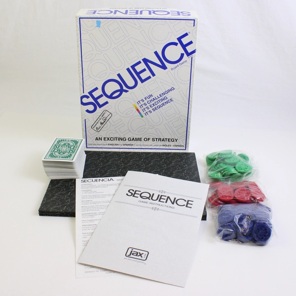 1995 Jax Sequence Family Board Game Complete