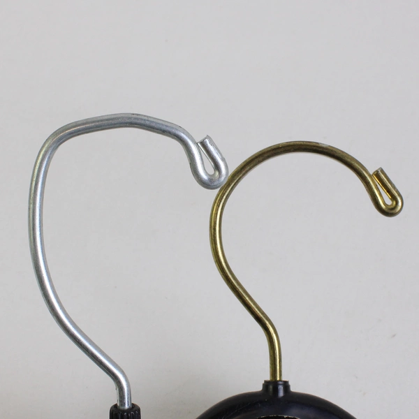 Lot of 5 Raffinati Black Curved Plastic Clothes Hanger with Pants Bar