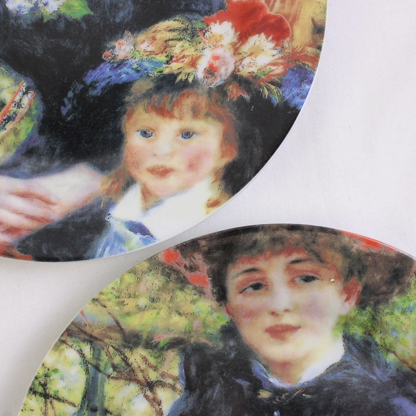 Lot Of 2 Sakura Genuine Porcelain Renoir Pattern Salad Plates 8.25" Diameter