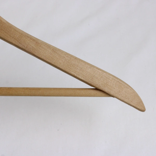 Lot of 5 Wooden Clothes Hangers Coat Hangers With Pants Bar and Metal Hook