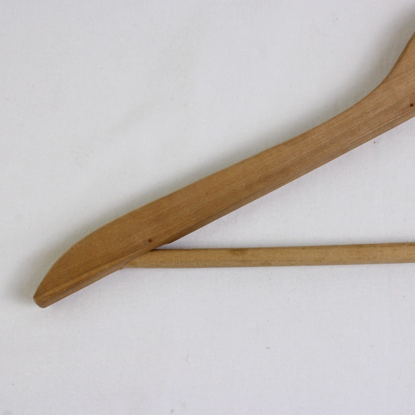 Lot of 5 Wooden Clothes Hangers Coat Hangers With Pants Bar and Metal Hook