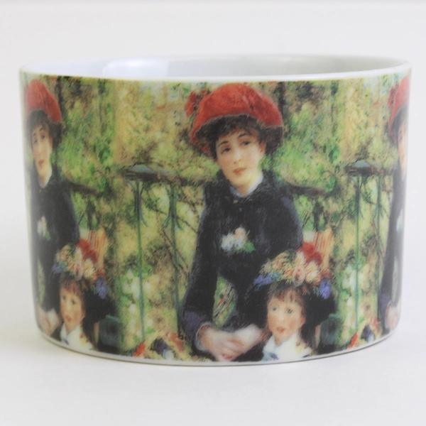 Lot Of 3 Sakura Genuine Porcelain Renoir Pattern Flat Cups 2.5" Tall