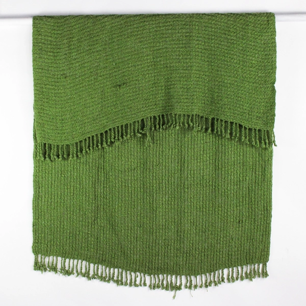 Pottery Barn Green Acrylic Knit Throw Blanket 50"x70"