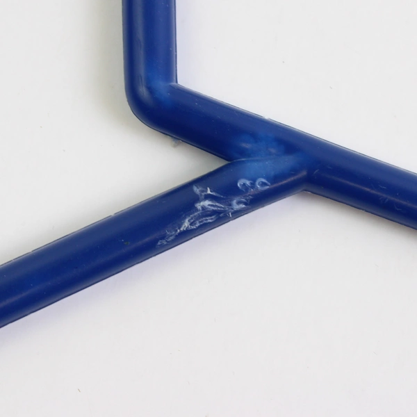 Lot of 10 Dark to Light Blue Various Tubular Plastic Clothes Hangers 