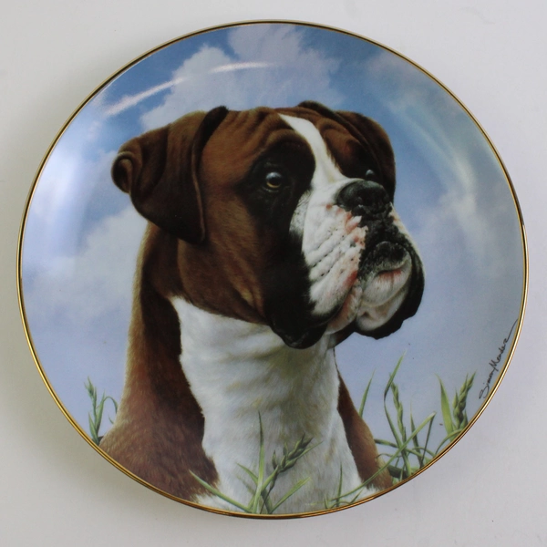 Danbury Mint "His Master's Call" By Simon Mendez Boxers Series Collector Plate