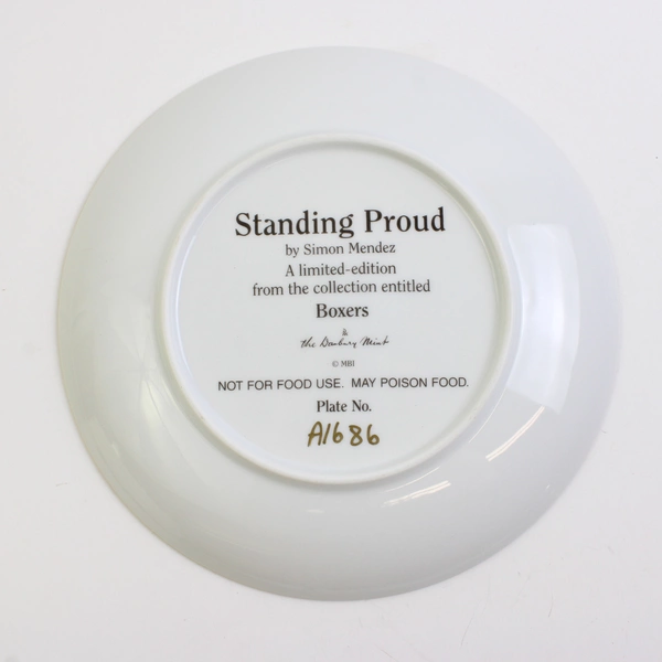 Danbury Mint "Standing Proud" By Simon Mendez Boxers Series Collector Plate