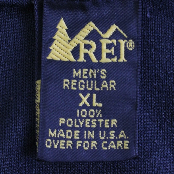 REI Solid Black 1/4-Zip Long-Sleeve Men's Size XL