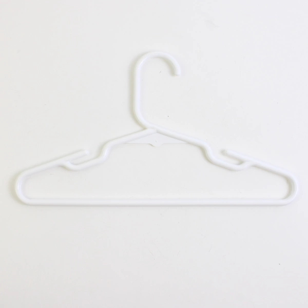 Lot of 10 White Tubular Children's Clothes Hangers For Babies, Toddlers