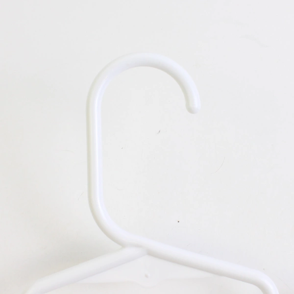 Lot of 10 White Tubular Children's Clothes Hangers For Babies, Toddlers