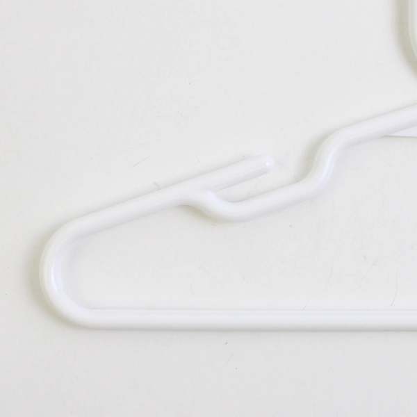 Lot of 10 White Tubular Children's Clothes Hangers For Babies, Toddlers