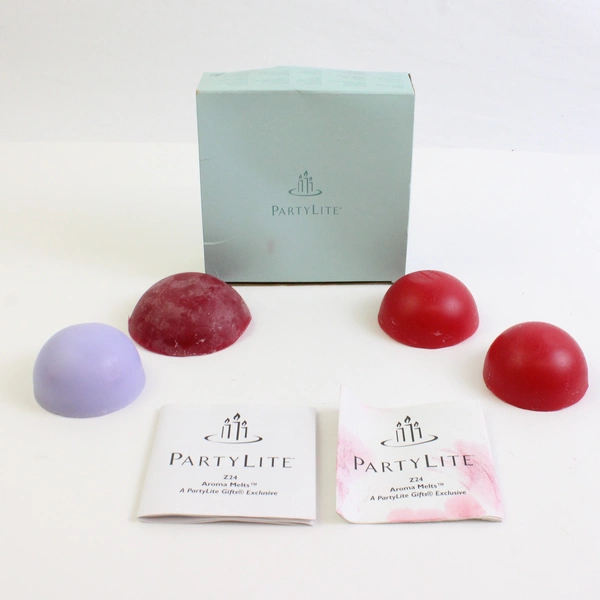 Lot Of 4 Assorted PartyLite Aroma Melts 2.5" Diameter
