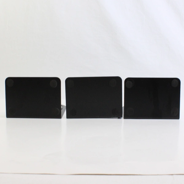 Lot Of 3 Unbranded Matching Tree Shaped Solid Black Metal Book Ends