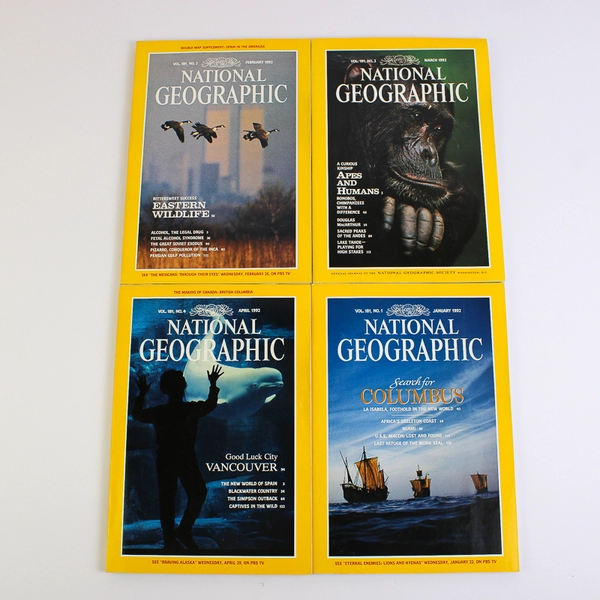 National Geographic Magazine 1992 Complete Collection Set of 12