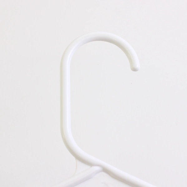 Lot of 10 Unbranded White Tubular Clothes Hanger w/ Notches