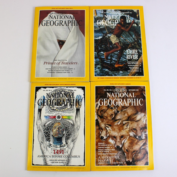National Geographic Magazine 1991 Complete Collection Set of 12