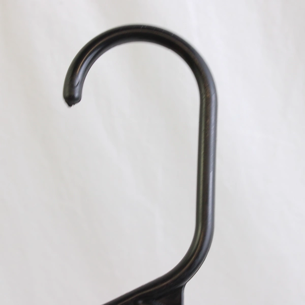 Lot of 10 Black Plastic Tubular Clothes Hangers w/ Notches 