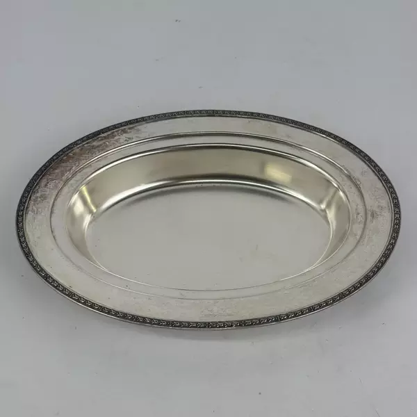 Vintage Empire Manufacturing Company Oval EPNS Silver Plate Bowl 1952