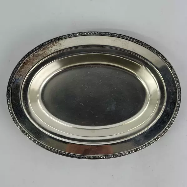 Vintage Empire Manufacturing Company Oval EPNS Silver Plate Bowl 1952