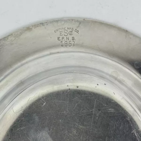 Vintage Empire Manufacturing Company Oval EPNS Silver Plate Bowl 1952