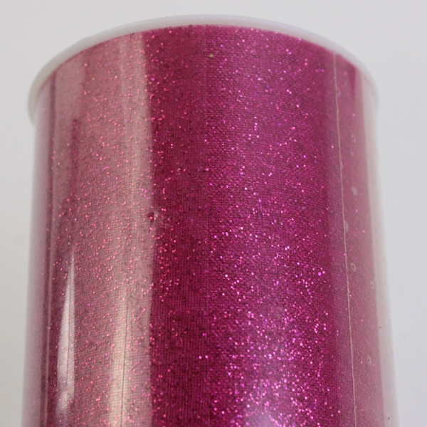 Lot of 2 FloraCraft Fuchsia Glittered Organza 10 Yard Rolls