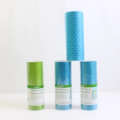 Lot of 4 FloraCraft Green and Blue Glittered Organza 10 Yard Rolls