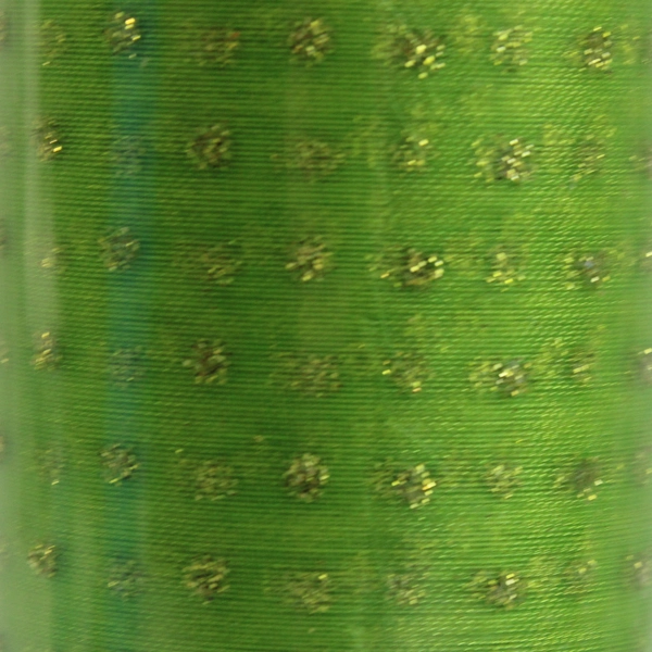 Lot of 4 FloraCraft Green and Blue Glittered Organza 10 Yard Rolls