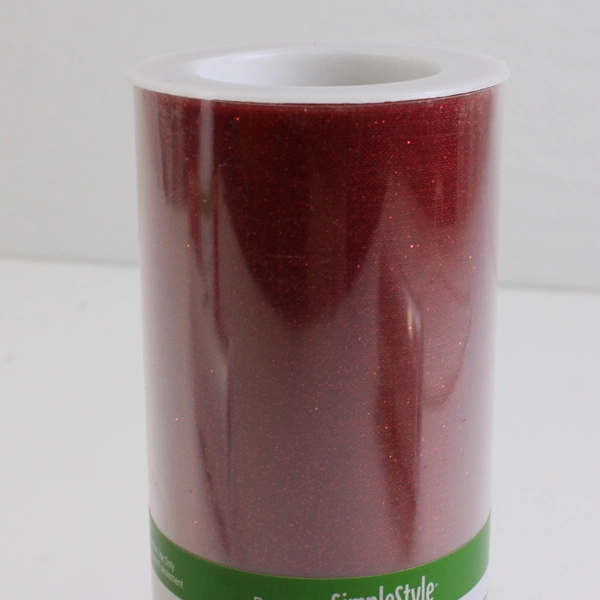 Lot of 5 FloraCraft White and Red Glittered Organza 10 Yard Rolls