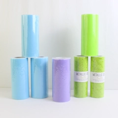 Lot of 7 Rolls Tulle Fabric for DIY Crafts Green Blue and Purple