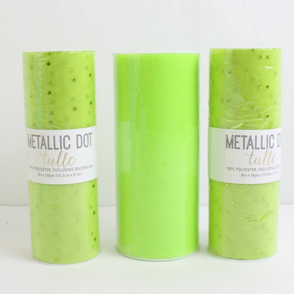 Lot of 7 Rolls Tulle Fabric for DIY Crafts Green Blue and Purple