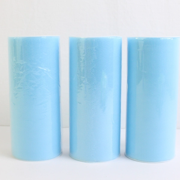 Lot of 7 Rolls Tulle Fabric for DIY Crafts Green Blue and Purple