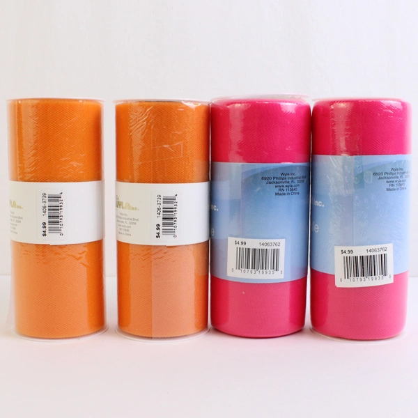 Lot of 7 Rolls Tulle Fabric for DIY Crafts Pink and Orange