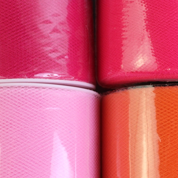 Lot of 7 Rolls Tulle Fabric for DIY Crafts Pink and Orange