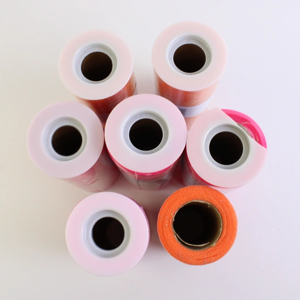 Lot of 7 Rolls Tulle Fabric for DIY Crafts Pink and Orange