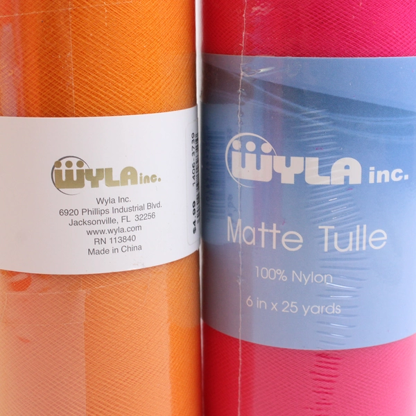 Lot of 7 Rolls Tulle Fabric for DIY Crafts Pink and Orange